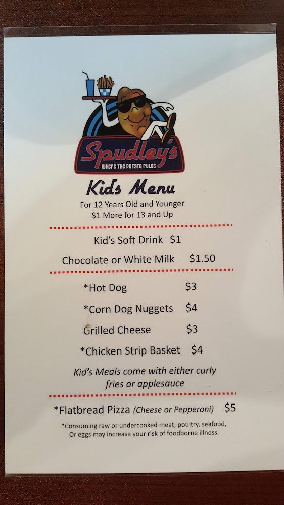 Spudley's Family Restaurant Menu image 3